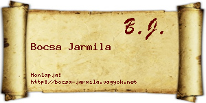 Bocsa Jarmila névjegykártya